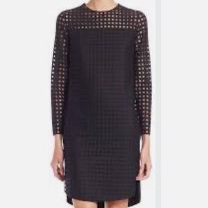 Akris Punto Black Dot Lace Long-sleeved Dress with Pockets (US Size 6)